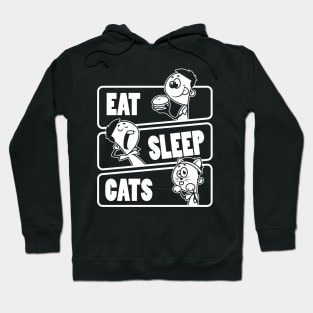 Eat Sleep Cats - Cat lover gift design Hoodie